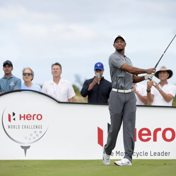 Tiger Woods golf action at the Hero World Challenge